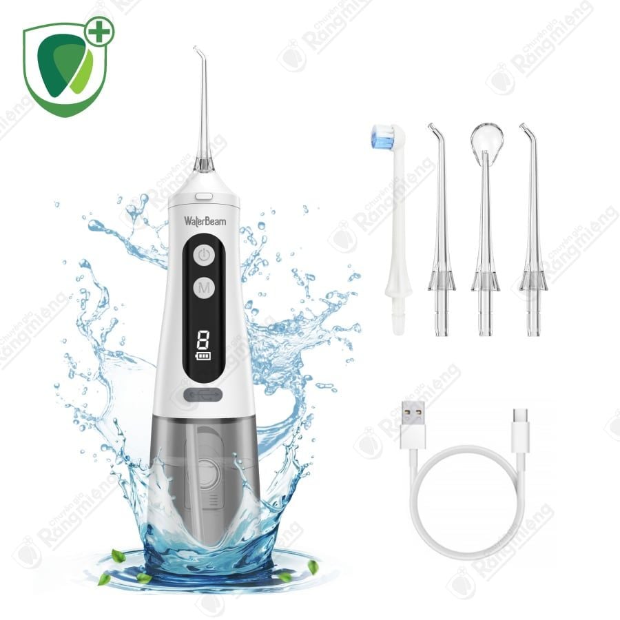 Tăm Nước WaterBeam Chuyên dụng cho răng niềng Bản Mới Nâng cấp Với 9 Cấp Độ, Dung Tích 350ml Bảo hành 15 tháng