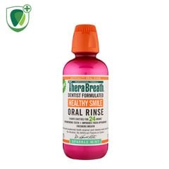 Nước súc miệng TheraBreath Healthy Smile Oral Rinse 473ml - Hồng