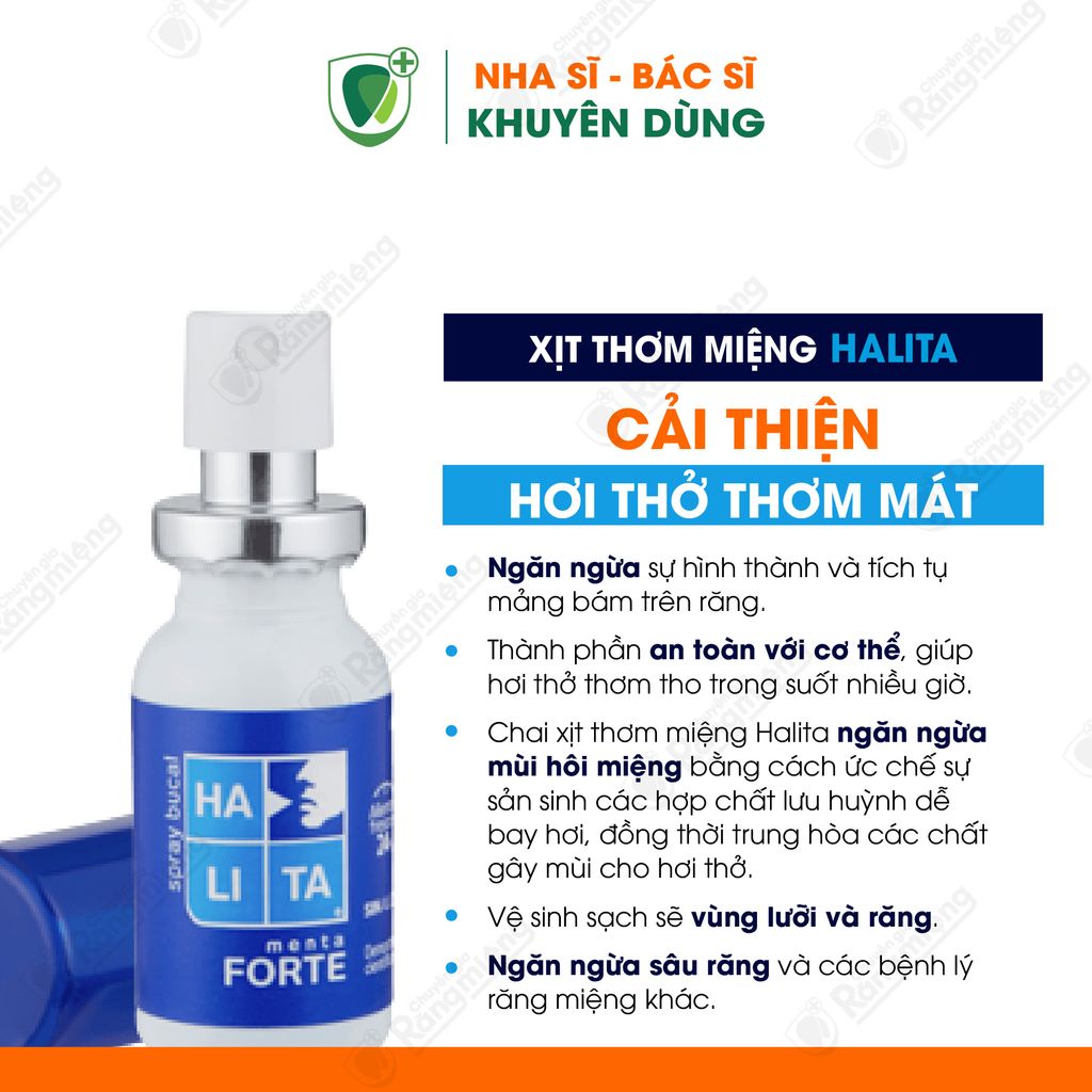 Bình xịt thơm miệng Halita, 15ml