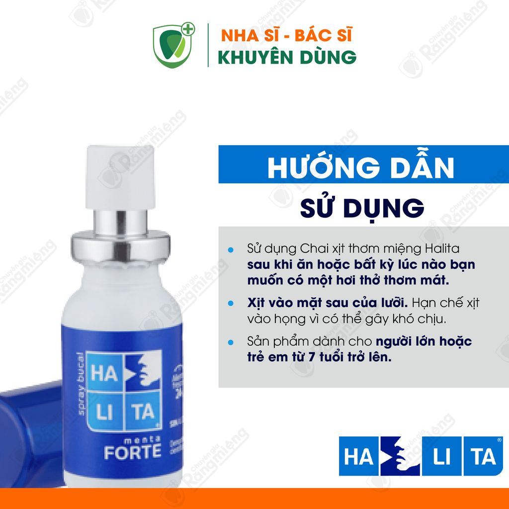 Bình xịt thơm miệng Halita, 15ml