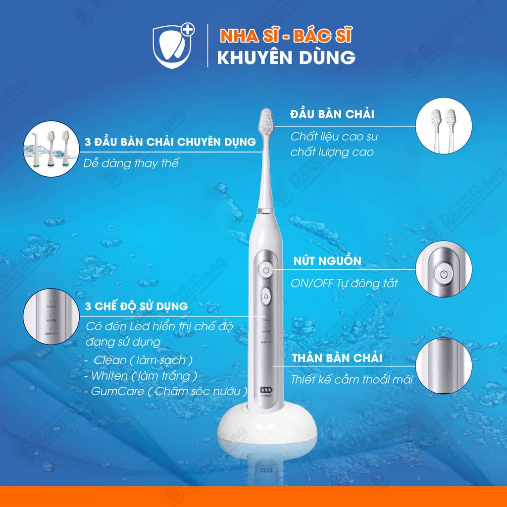 Bàn chải điện sóng âm WaterJet Toothbrush Sonic