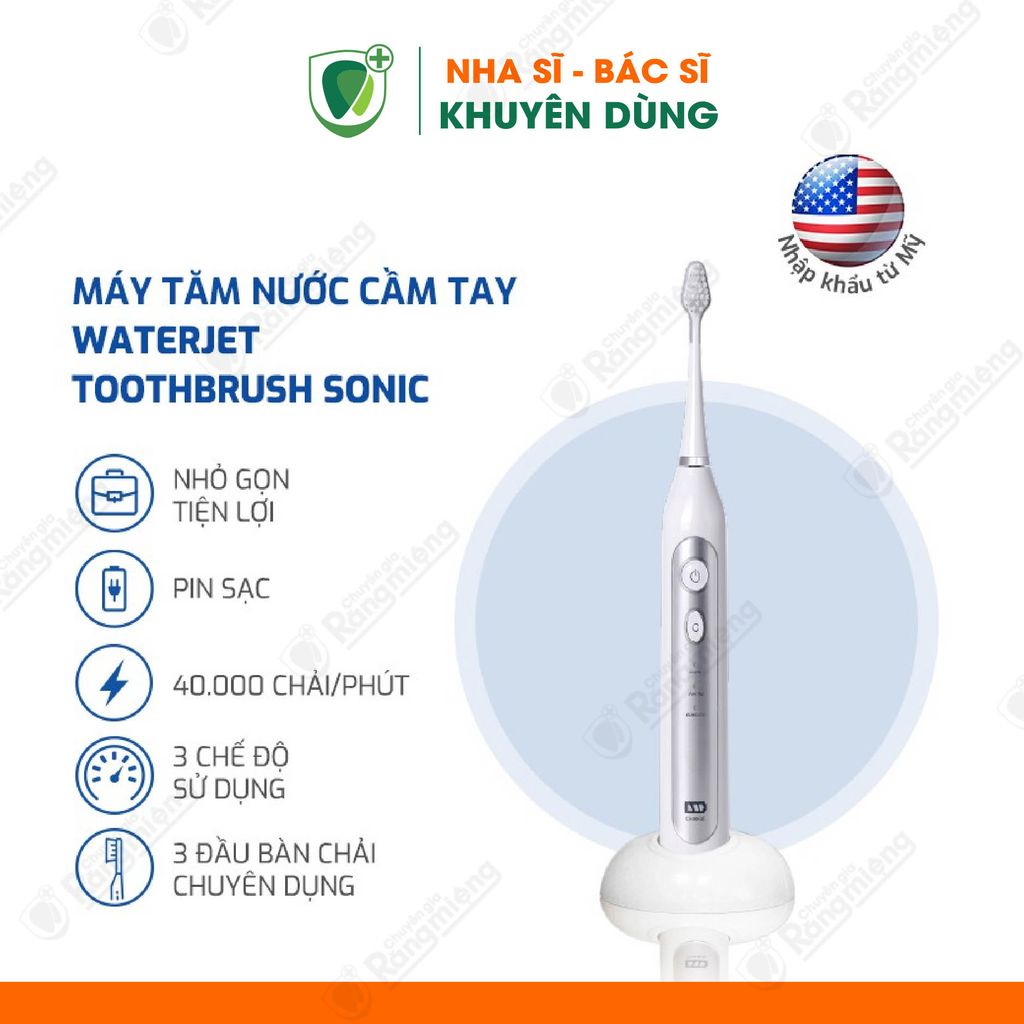 Bàn chải điện sóng âm WaterJet Toothbrush Sonic