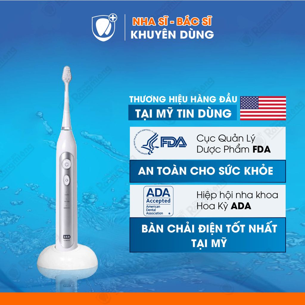 Bàn chải điện sóng âm WaterJet Toothbrush Sonic