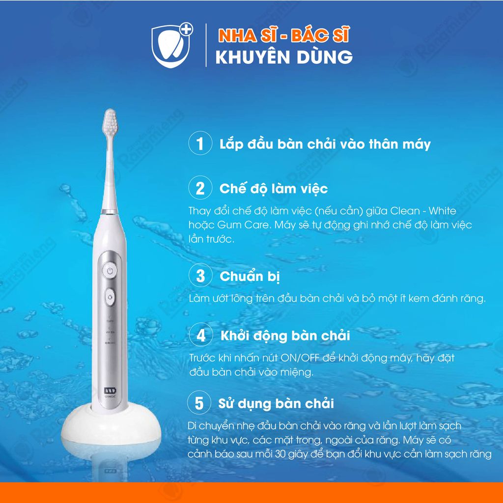 Bàn chải điện sóng âm WaterJet Toothbrush Sonic