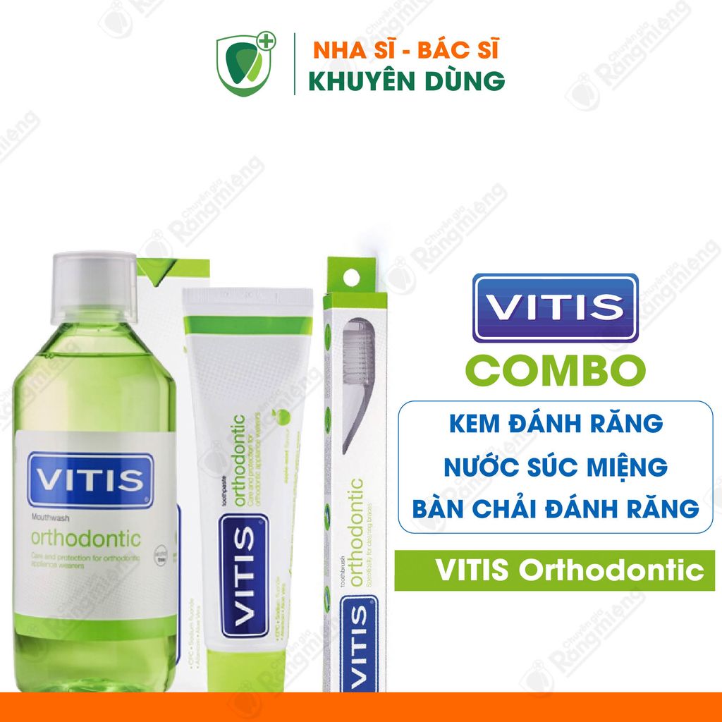 Nước súc miệng cho người mang khí cụ chỉnh nha Vitis Orthodontic