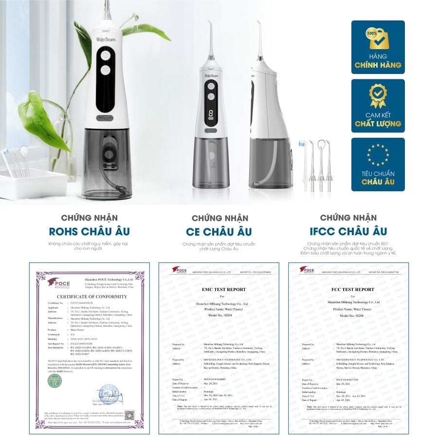 Tăm Nước WaterBeam Chuyên dụng cho răng niềng Bản Mới Nâng cấp Với 9 Cấp Độ, Dung Tích 350ml Bảo hành 12 tháng