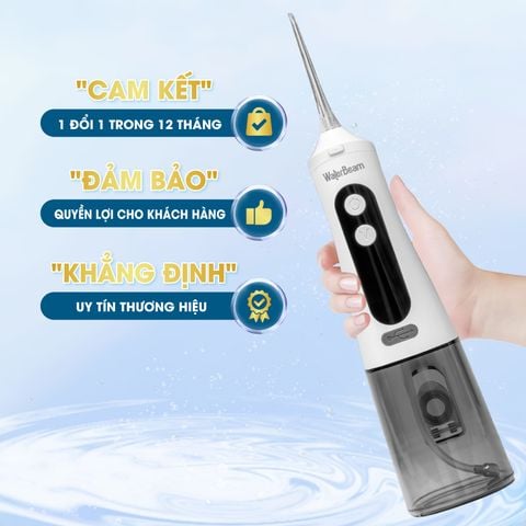 Tăm Nước WaterBeam Chuyên dụng cho răng niềng Bản Mới Nâng cấp Với 9 Cấp Độ, Dung Tích 350ml Bảo hành 15 tháng