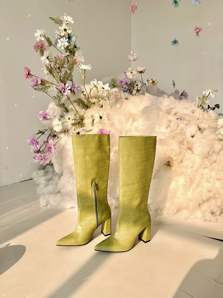 Cocktail Boots - Chartreuse