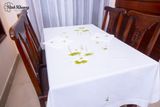  Table Cloth-Khăn bàn -CIP-Sen trắng 