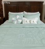  Mền silk 220x240 +2 gối 50*70 nụ hoa 