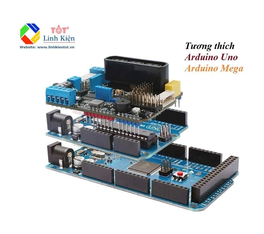 Mạch điều khiển đa năng Robot Motor Driver Shield Board Arduino - PS2, WIFI, BLUETOOTH, IR