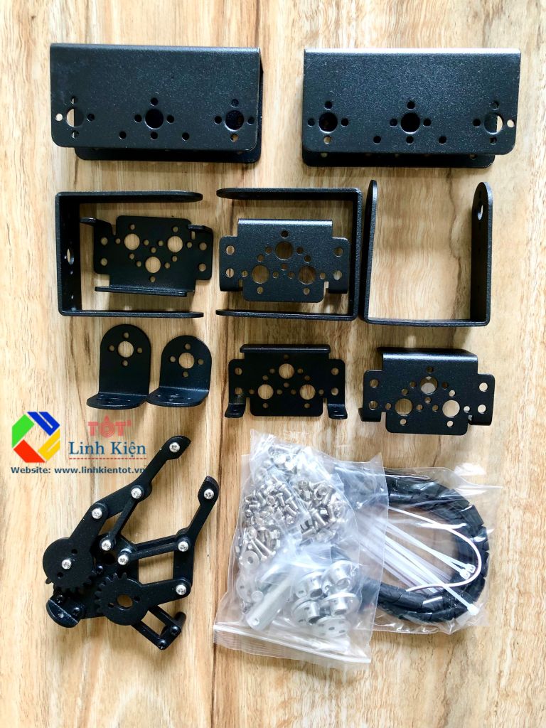 Cánh tay robot 6 bậc loại lớn - ARM 6 DoF hợp kim nhôm có mỏ kẹp