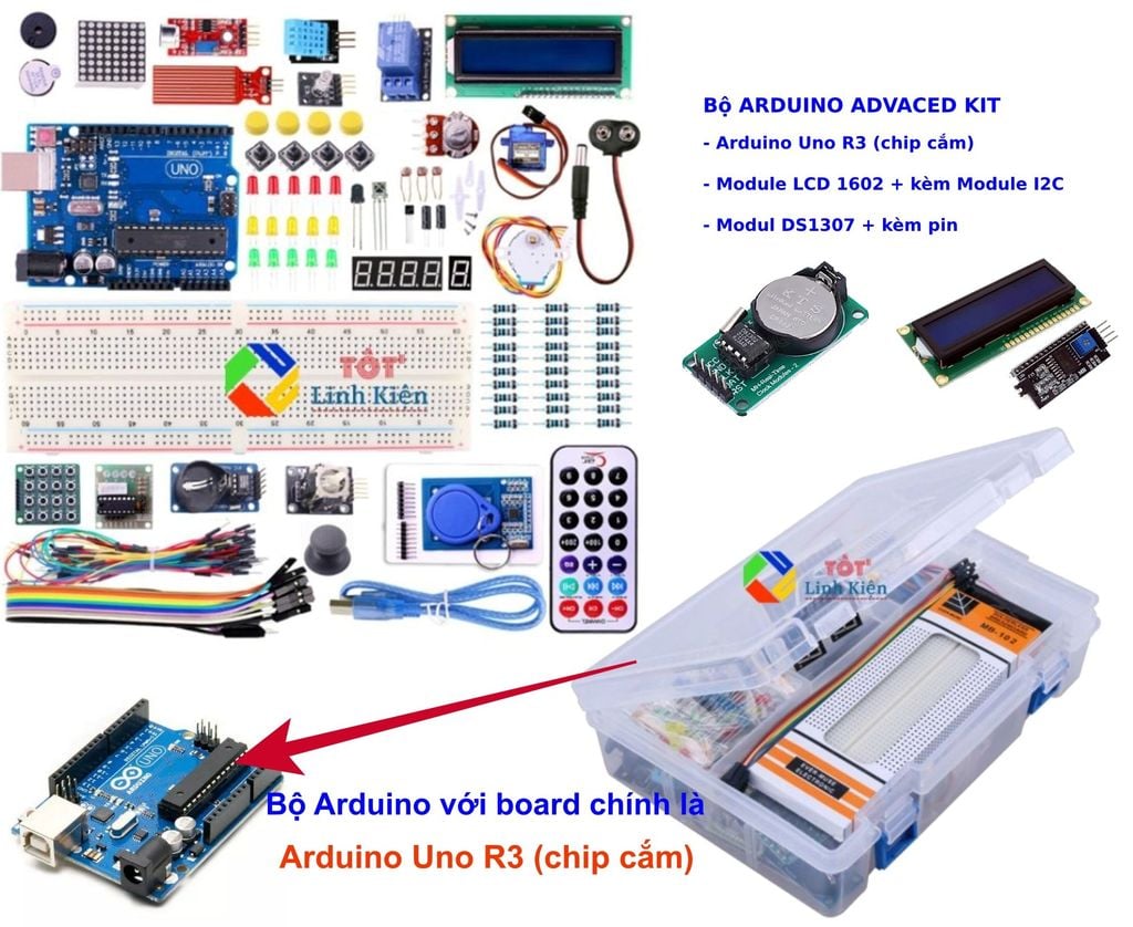 [Có VAT] Bộ Arduino Advanced Kit - Bộ học tập Arduino Uno R3 Nâng cao Kèm tài liệu