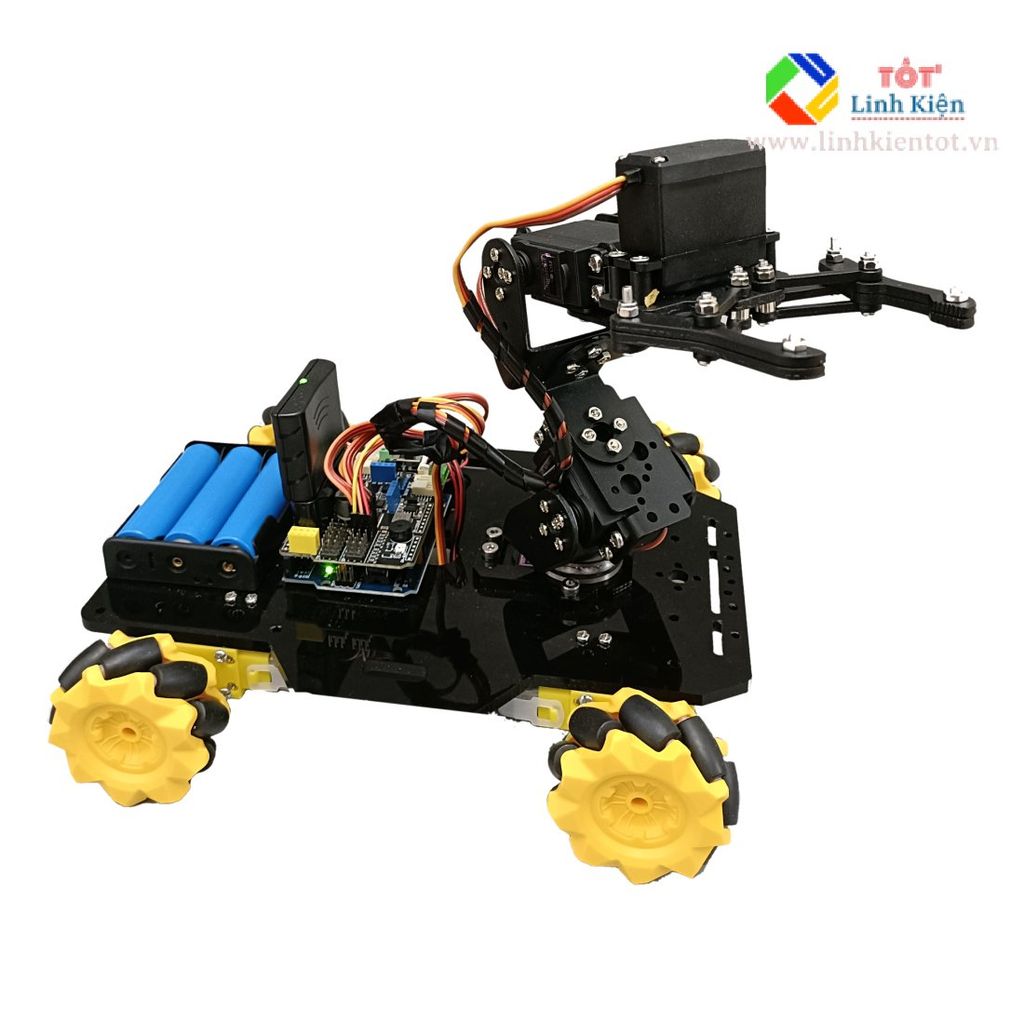 Arm 4DoF Car Mecanum Robot - Bộ xe mecanum cánh tay robot 4 bậc Arduino