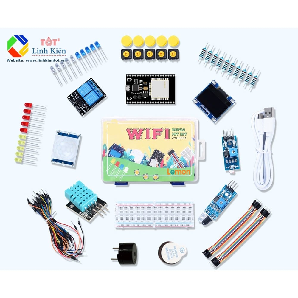 ESP32 IOT Starter Kit - Bộ Thực Hành ESP32 IoT ESP-2S Starter K