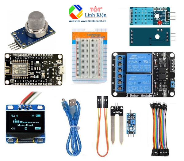 Bộ học tập Kit thu phát WiFi ESP8266 NodeMCU IoT cơ bản kèm code và hướng dẫn