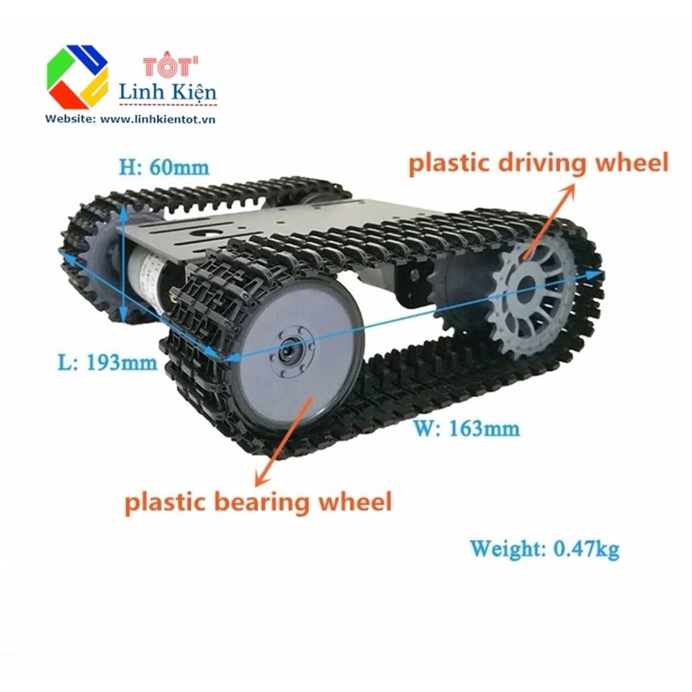 Bộ Khung Robot Xe Tăng TP101 - Bộ Khung Gầm Xe Tăng Đầy Đủ