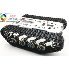 Bộ khung robot xe tăng tank A-08 - Robot tăng bánh xích khung nhôm động cơ 12v