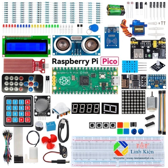 Raspberry Pi Pico Super kit - Bộ kit lập trình Raspberry Pi Pico