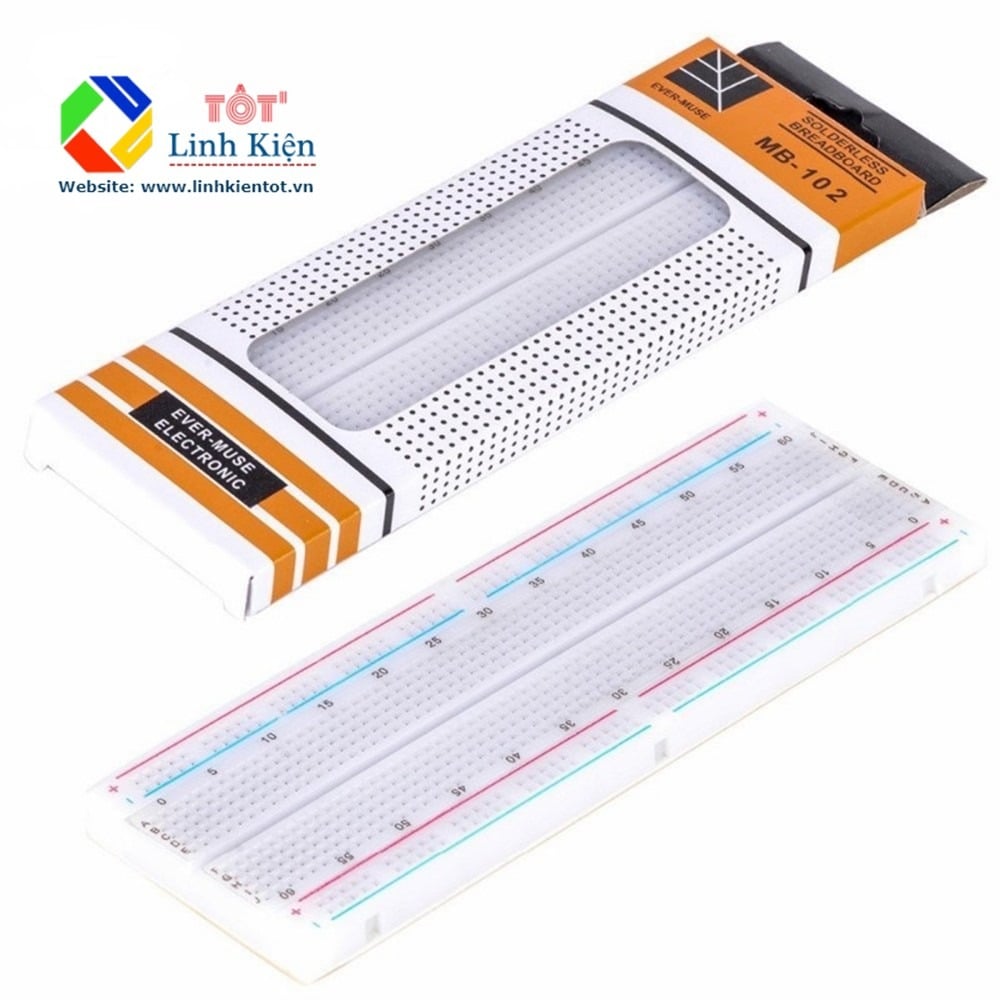 Test Board Cắm đa năng 830 lỗ MB-102 - Bread board 165x 55mm chất lượng cao
