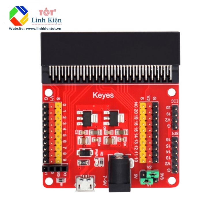 Board shield mở rộng BBC Microbit V2 - tương thích cảm biến 3.5V 5V