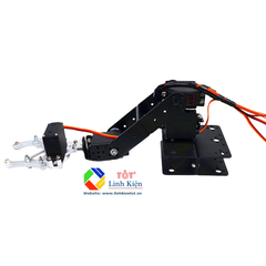 Cánh tay robot 4 bậc - ARM 4 DoF hợp kim nhôm với mỏ kẹp