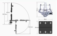 Cánh tay robot 6 bậc loại lớn - ARM 6 DoF hợp kim nhôm có mỏ kẹp