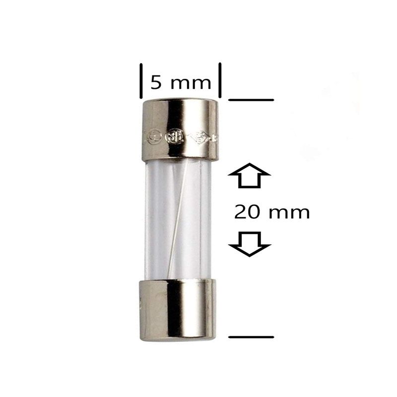 [Combo 5 chiếc] Bộ 5 Cầu Chì Ống Thuỷ tinh 0.5A đến 20A 250V 5x20mm các loại