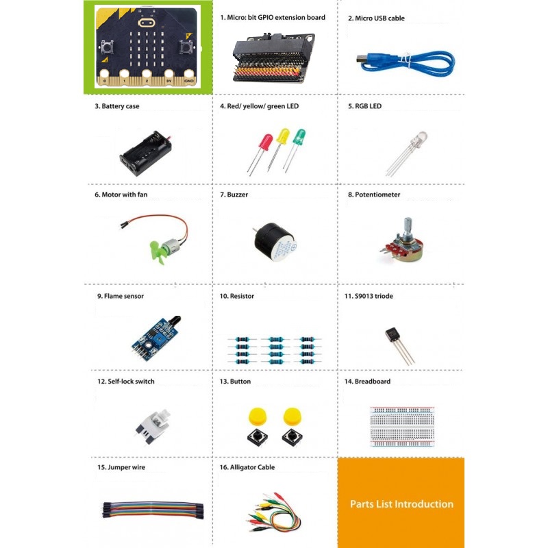[Kèm tài liệu] Bộ học tập Microbit cơ bản - Basic Kit For BBC Micro:Bi