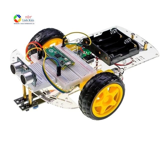 [Kèm code] Bộ xe Raspberry Pi Pico Dò Đường, Tránh Vật Cản, Điều Khiển Qua Remote - Tracking line smart car