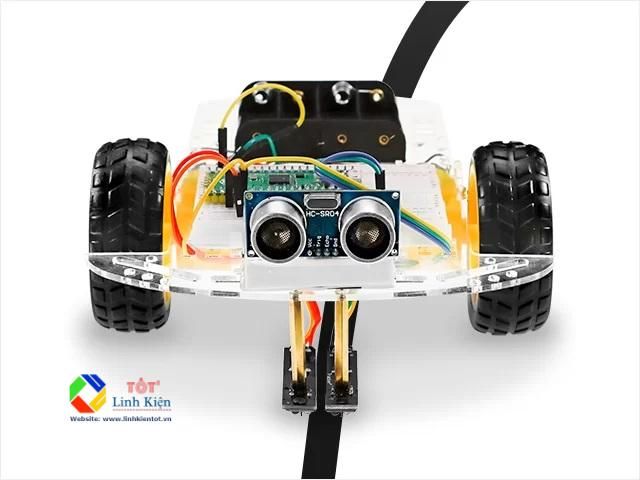 [Kèm code] Bộ xe Raspberry Pi Pico Dò Đường, Tránh Vật Cản, Điều Khiển Qua Remote - Tracking line smart car