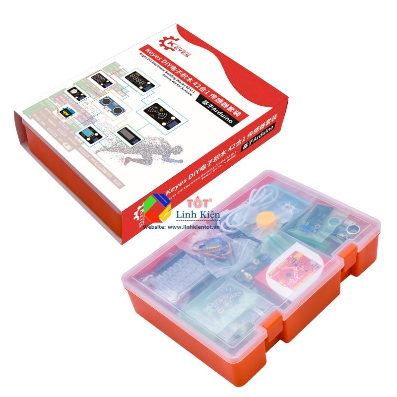 42 in 1 Sensor Kit -  Bộ 42 cảm biến học tập Arduino, STEM, Scartch cao cấp, hàng chính hãng KEYES