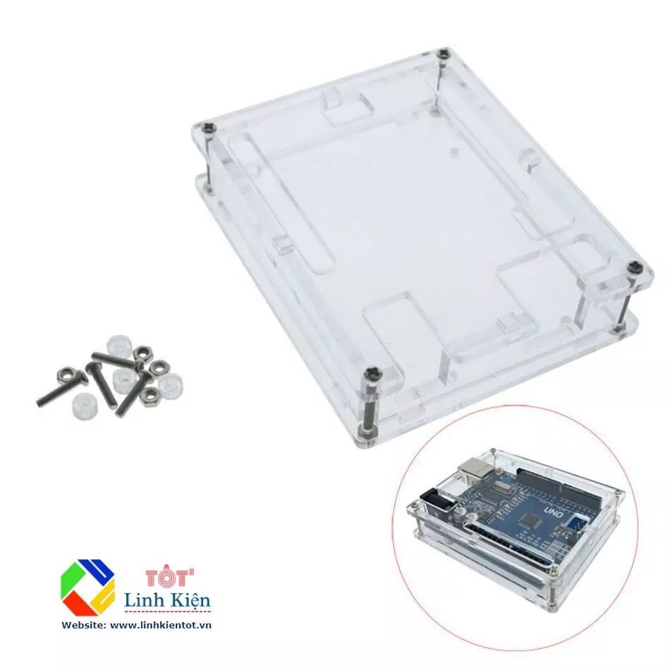 Hộp mica bảo vệ Arduino Uno R3 - Vỏ case UNO R3