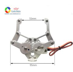 Mỏ kẹp kim loại cho cánh tay robot loại lớn, tương thích động cơ MG995, MG996