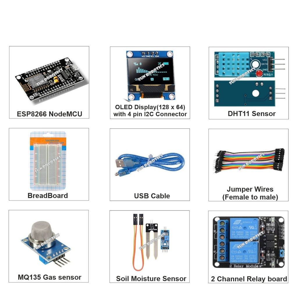 Bộ học tập Kit thu phát WiFi ESP8266 NodeMCU IoT cơ bản kèm code và hướng dẫn