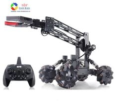 Mô Hình DIY Lắp Ráp Xe Robot Cánh Tay Mỏ Kẹp Gắp Vật, Điều Khiển Từ Xa, Bánh Mecanum
