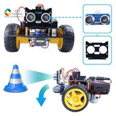 Xe Điều Khiển Wifi ESP8266 Wemost Uno D1 - Xe Tránh Vật Cản Wifi Car Robot