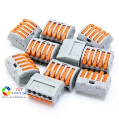 Đầu nối dây điện nhanh PCT-215 5 khe Wire Connector 250V 32A/4KV - Cút nối dây điện nhanh loại tốt