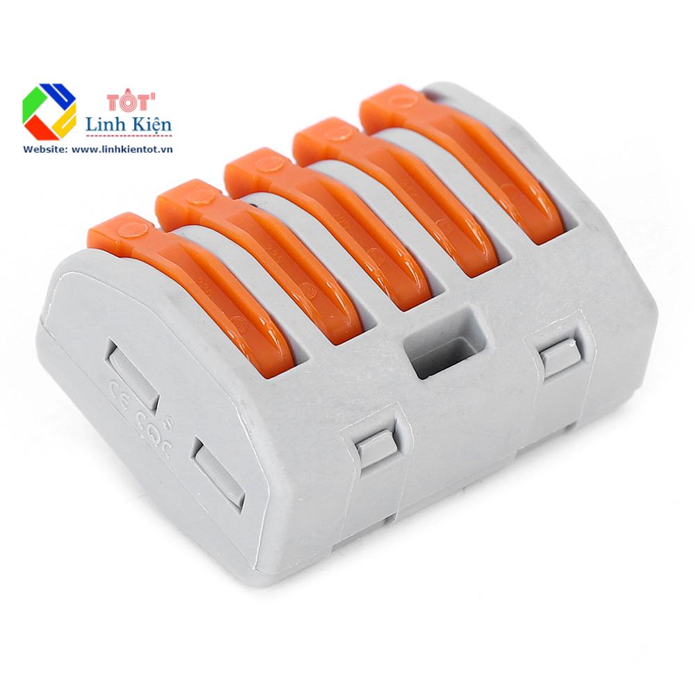 Đầu nối dây điện nhanh PCT-215 5 khe Wire Connector 250V 32A/4KV - Cút nối dây điện nhanh loại tốt