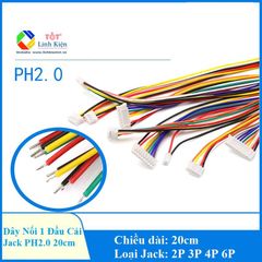 Dây Nối PH2.0 Dài 20cm 1 Đầu Jack 2P 3P 4P 6P