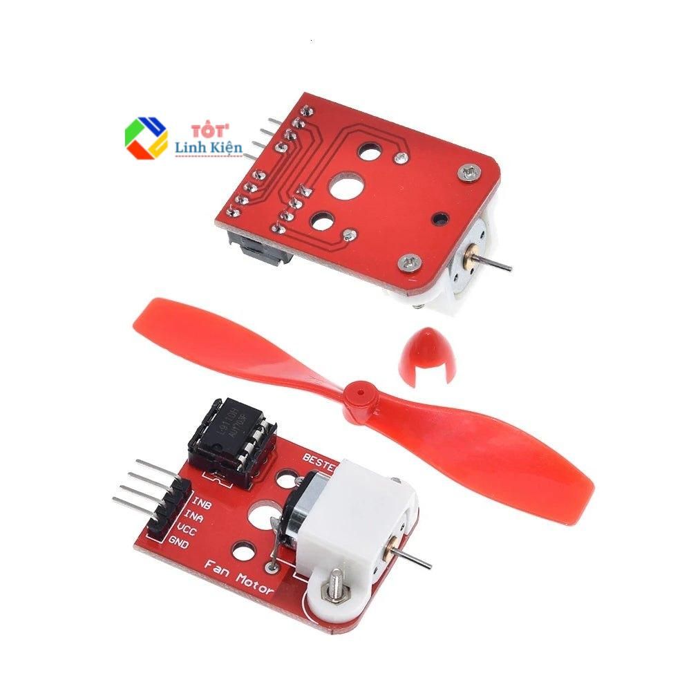 Mạch Điều Khiển Động Cơ Kèm Cánh Quạt L9110 Cho Arduino - Làm Robot Chữa Cháy