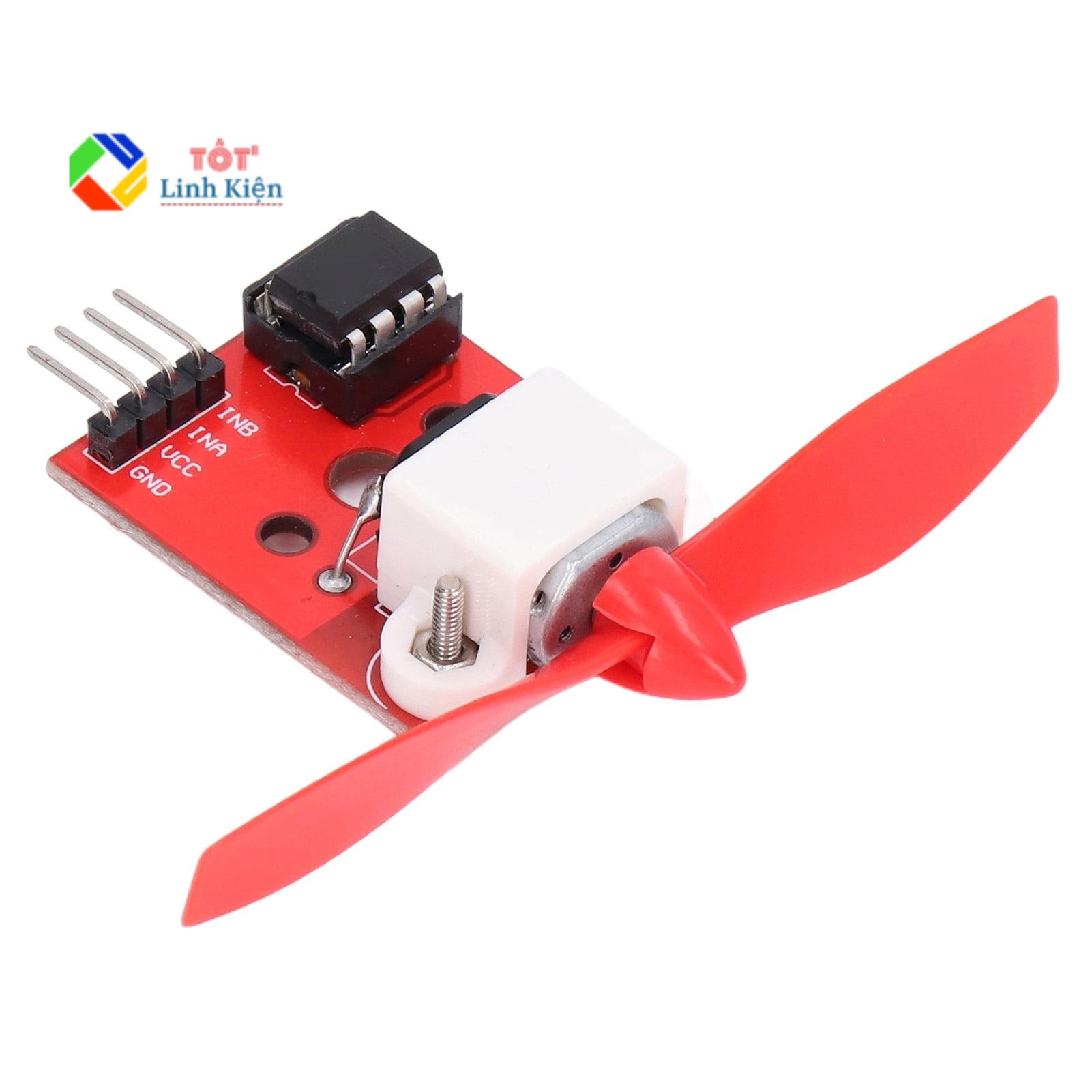 Mạch Điều Khiển Động Cơ Kèm Cánh Quạt L9110 Cho Arduino - Làm Robot Chữa Cháy