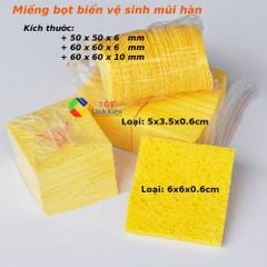 [Có VAT] Miếng Bọt Biển Vệ Sinh Mũi Hàn Kích Thước 6x6 cm