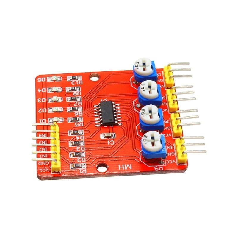 Module cảm biến dò đường hồng ngoại V4 4 kênh