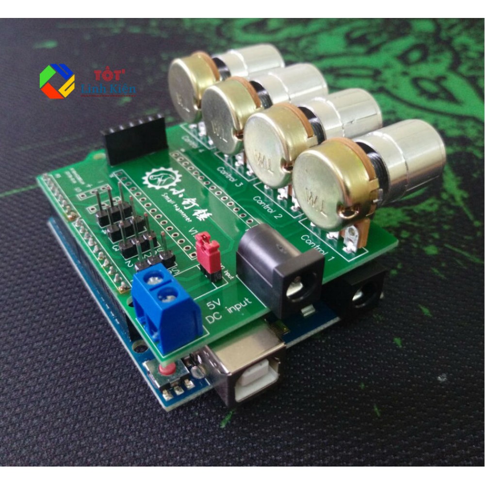 Board shield cánh tay robot 4 bậc điều khiển biến trở- arm 4dof cho ar