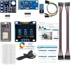 Bộ Trạm Thời Tiết Kit Wifi ESP8266 -  Bộ Kit Học Tập Trạm Khí Tượng STEM Arduino IDE IoT Weather Station Starter Kit