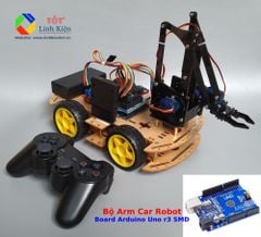 Bộ Xe Arduino Car Arm Robot - Bộ Xe Cánh Tay Điều Khiển PS2