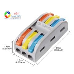 Đầu nối dây PCT-2-3 3 khe Wire Connector 250V 32A/4KV - Cút nối dây điện nhanh 3 khe loại tốt