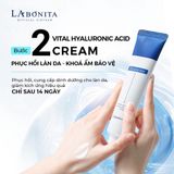  Kem Dưỡng Ẩm Sáng Da Và Phục Hồi Da La Bonita Vital Hyaluronic Acid Cream 50ml - tặng ống kén tằm 10ml 