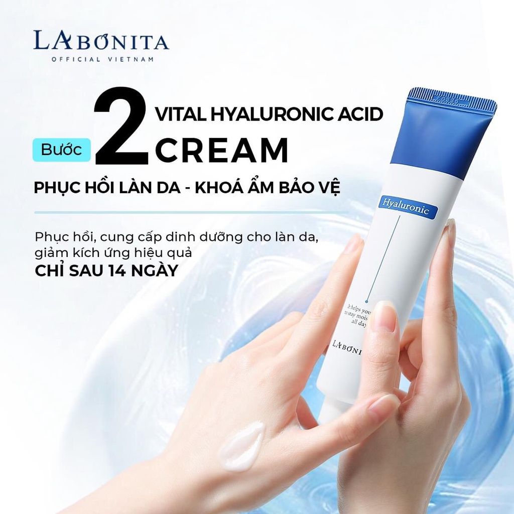  Kem Dưỡng Ẩm Sáng Da Và Phục Hồi Da La Bonita Vital Hyaluronic Acid Cream 30ml 